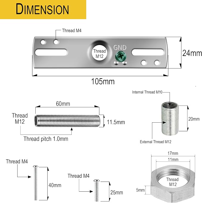 4-Pack 4 inch Light Fixture Mounting Bracket, Universal Lighting Fixture - Image 2