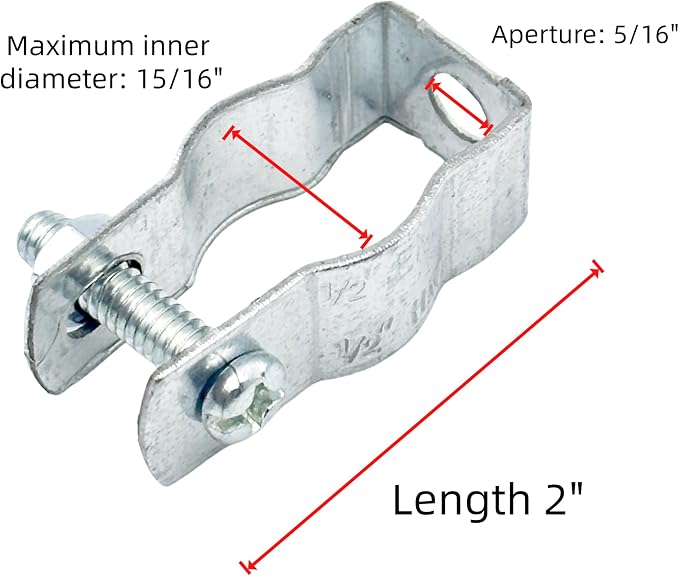 Conduit Hanger & Conduit Clamp, 1/2" Zinc Plated Steel - Image 5