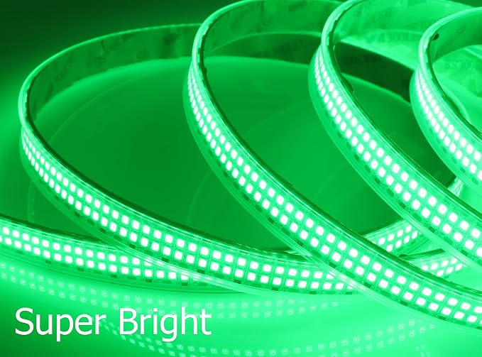 Green 12V LED Strip Lights 16.4ft, Double Row 2400LEDs IP67 Outdoor | SMD 2835 - Image 4