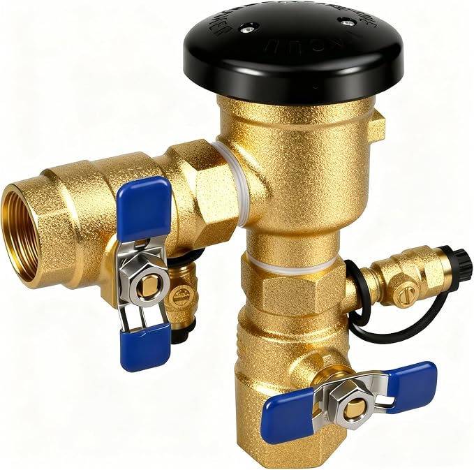 1 Inch Brass Pressure Vacuum Breaker, 400PSI Backflow Preventer Valve | by Unknown