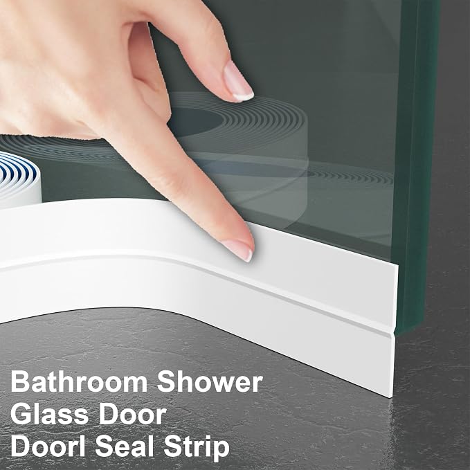 Weather Stripping Door Seal, 20 Ft Shower Door Seal, 3 in | Flexible door sweep - Image 7
