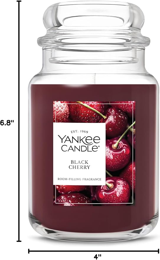 Yankee Candle Black Cherry Scented Candle, 22oz Large Jar - Image 9