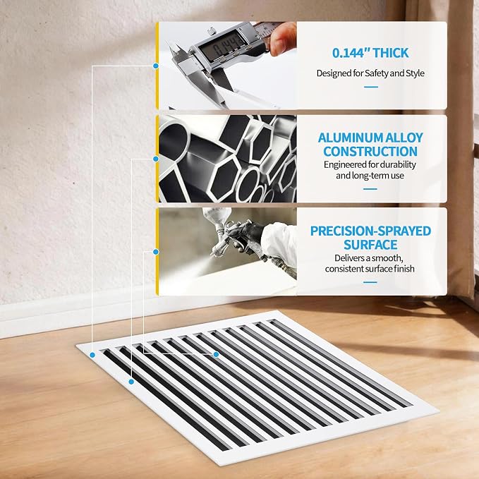 24x24 Modern AC Vent Cover, Decorative Air Vent Register Grille - Image 5