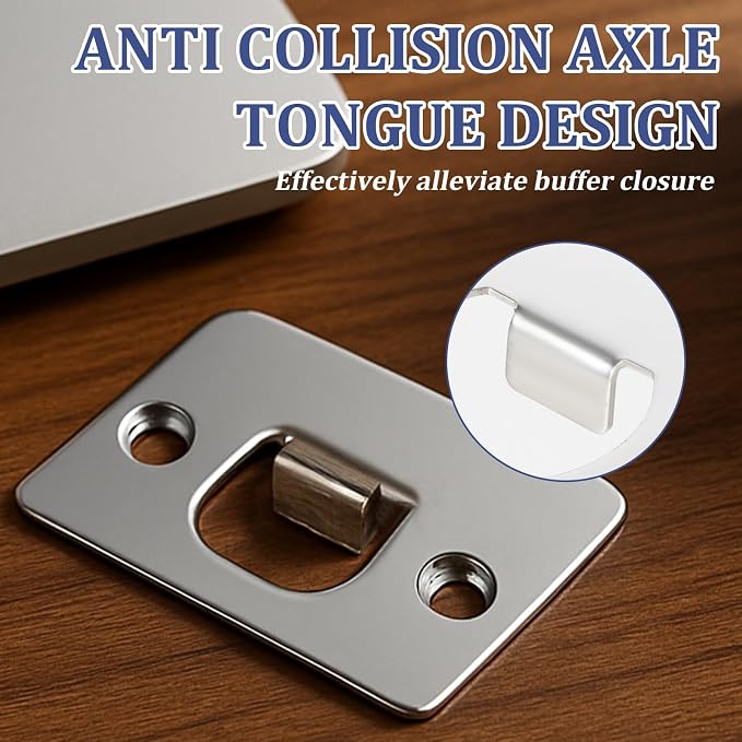 12Pcs Deadbolt Strike Plate Stainless Steel Deadbolt Covers Standard Door Lock - Image 5