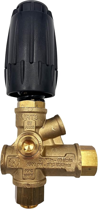 Annovi Reverberi VRT3R-310 Unloader, 4500 PSI, 10.5 GPM, Adjustment Knob - Image 2