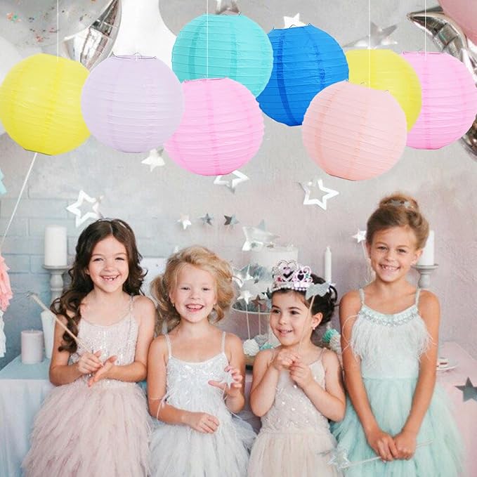 BEISHIDA 10inch Macaroon Paper Lanterns 6Pack Hanging Round Chinese Lantern | - Image 6