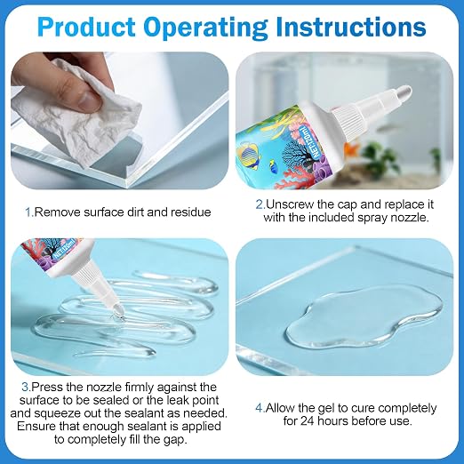 Silicone Sealant for Aquariums, Transparent Underwater Sealant: Strong Adhesion - Image 6