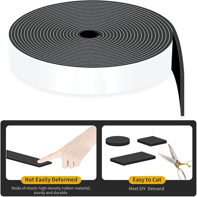 Foam Tape, Weather Stripping, High Density CR, Soundproof, 2 in x 1/8 in x 15Ft - Image 6