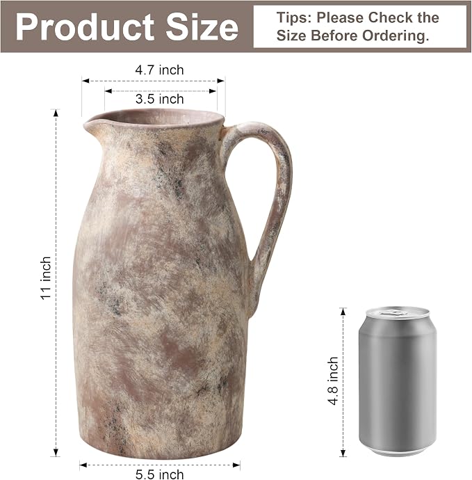 Ceramic Flower Vase with Handles - Image 3