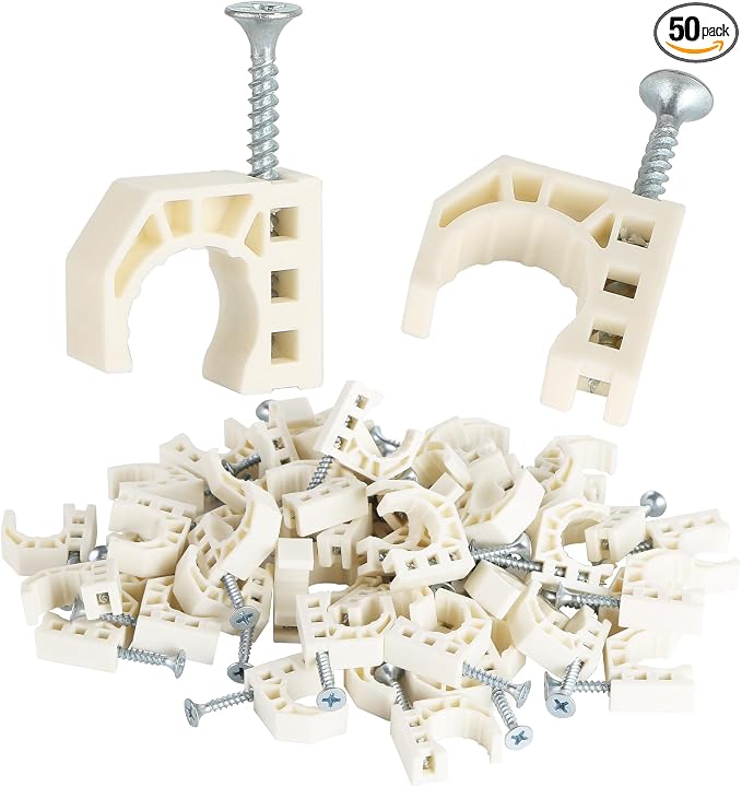 50 Pack 1/2" Half Clamps J-Hook by LBRAXYI
