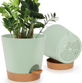 YNNICO 8-Inch Plant Pots, Self-Watering Planters by AFamilyofGardenLovers