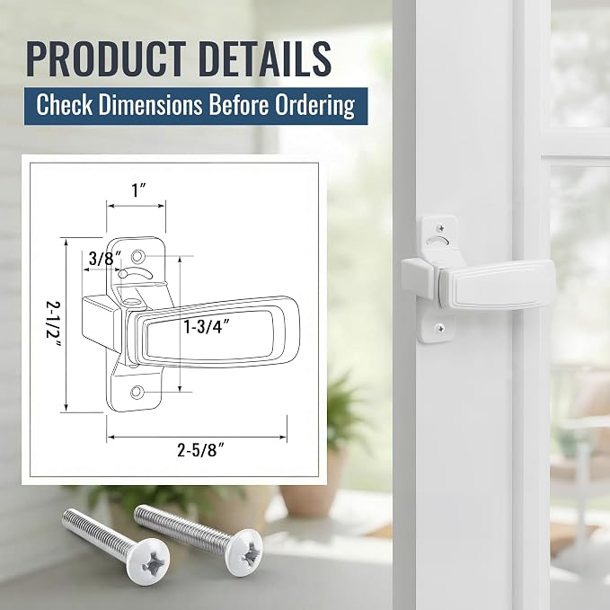 Screen Door Latch Replacement Kit | Replacement Door Handle Hardware, Easy - Image 3