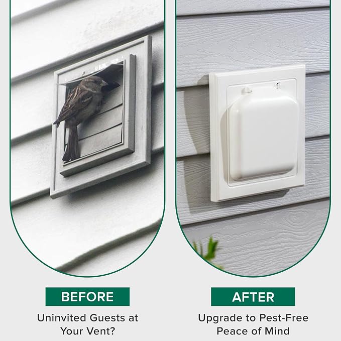 NO-PEST VENT Dual Door Dryer Vent Cover 4 Inch Outdoor, Made in USA, Highest - Image 5