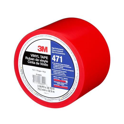3M Vinyl Tape 471, 3 in x 36 yd, 1 Roll - Image 2