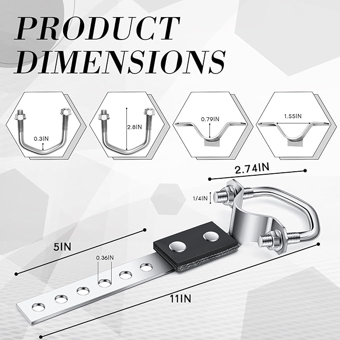 Geetery 2 Pcs Universal Exhaust Hangers Muffler Hanger, Oe Style, Heavy Duty - Image 2