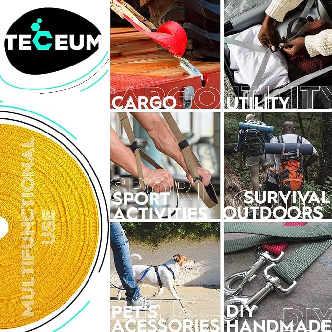 Webbing Strap, 3/4" to 2", 10-50 Yds, EDC gear, backpack repair and pet dog - Image 4