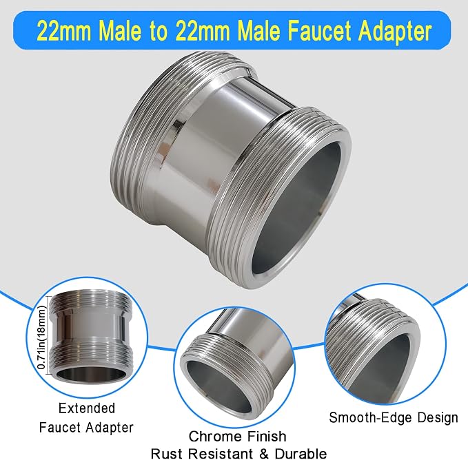 7 Pieces Male Thread Faucet Adapter Kit, Sink Faucet Aerator Adapter | Male - Image 3