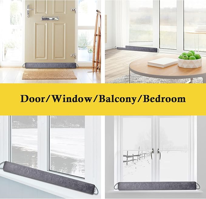 fowong Door Draft Stopper 38", Weighted Under Door Gap Filler, Light & Dust - Image 6