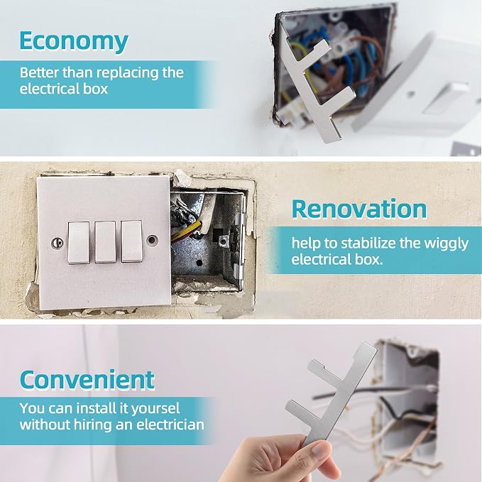 30 PCS Switch Box Straps, Electrical Box F Clips Support | Strap on Electrical - Image 7