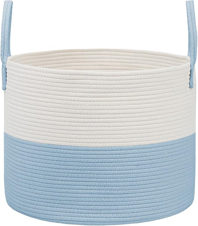 JMvicyroam 115L Extra Large Machine Washable Cotton Rope Blanket Basket | by JMvicyroam