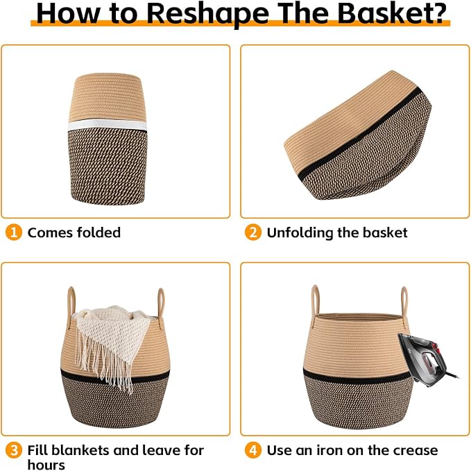 OIAHOMY 60L Blanket Basket - Image 7