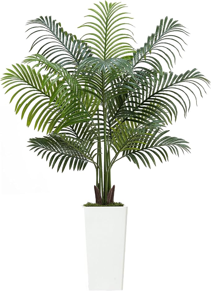 VEVOR Artificial Areca Palm Tree 5 ft, Fake Palm Tropical Plants - Image 9