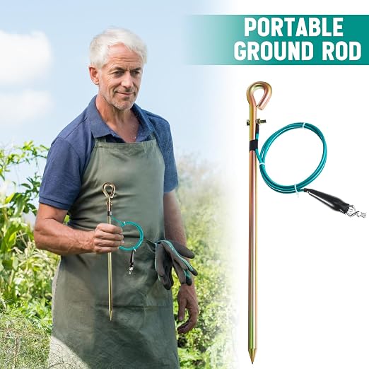 Tellegloww 2 Pcs Portable Ground Rod Grounding Rod - Image 5