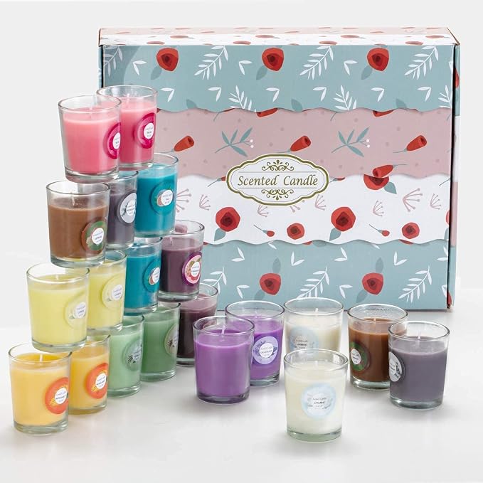 YOROXRG Scented Candles, Strawberry, Aromatherapy Candles, Soy Wax Glass Jar - Image 5