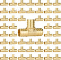 50-Pack 3/4 Inch PEX Tee Fittings | Brass by SUNGATOR
