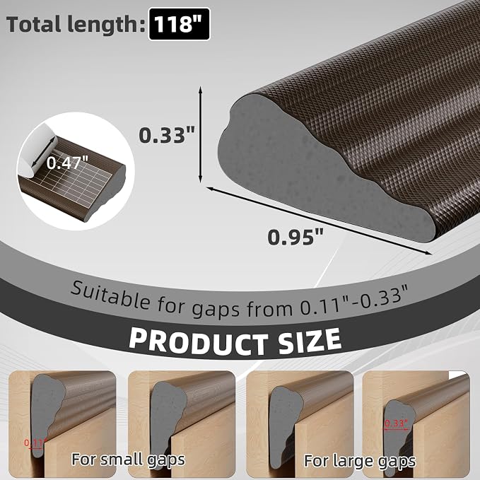 118" Wedge Weather Stripping Door Seal Strip - Image 2