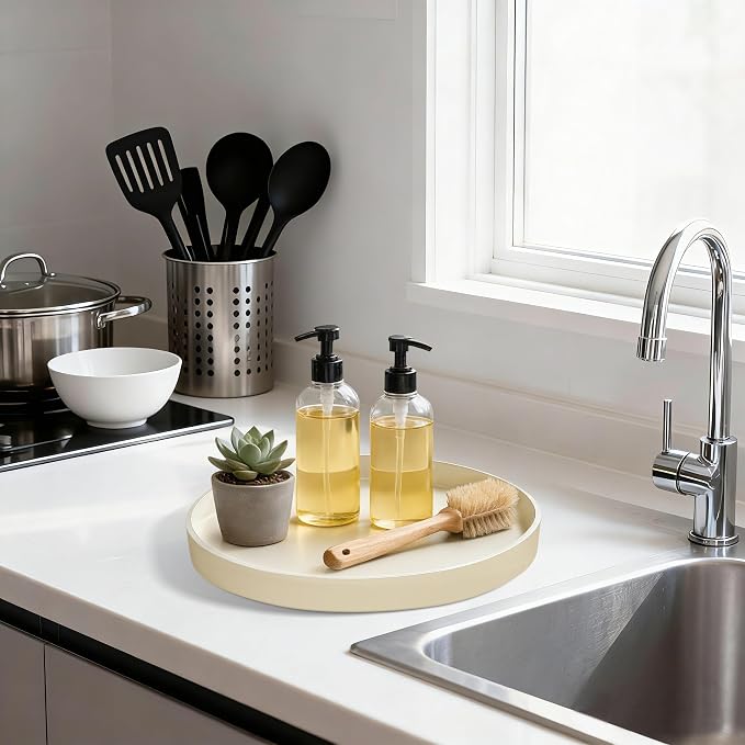 2 Pack 10" Bathroom and Vanity Tray, ABS Bathroom Counter Organizer, Coffee - Image 4