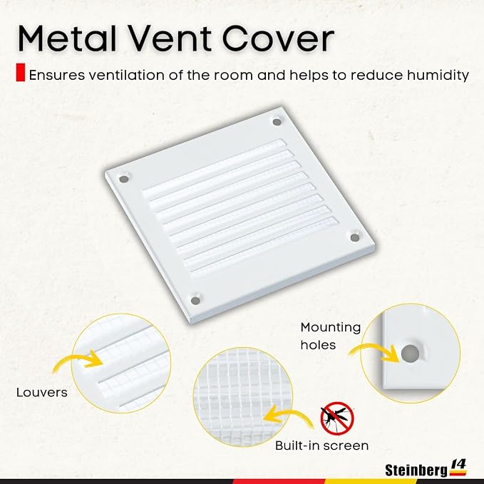 Steinberg14 White Vent Cover 2x2 - Image 2