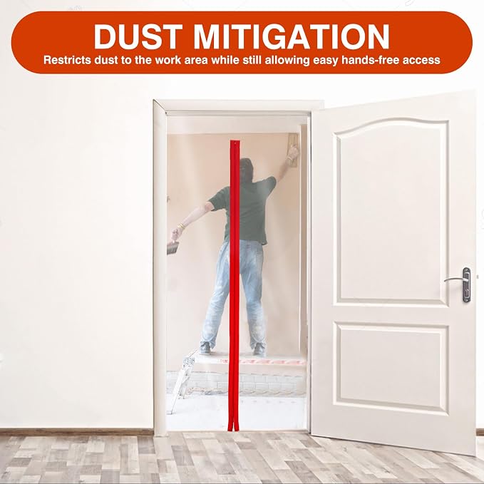 YUQILIN Heavy Duty Zipper Door for Dust Barriers, Heavy-Duty Dust-Proof - Image 4