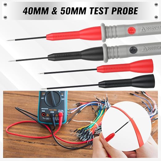SWANLAKE 11-Piece Multimeter Test Leads Set, CAT III 1000V 20A Multimeter Probes - Image 3