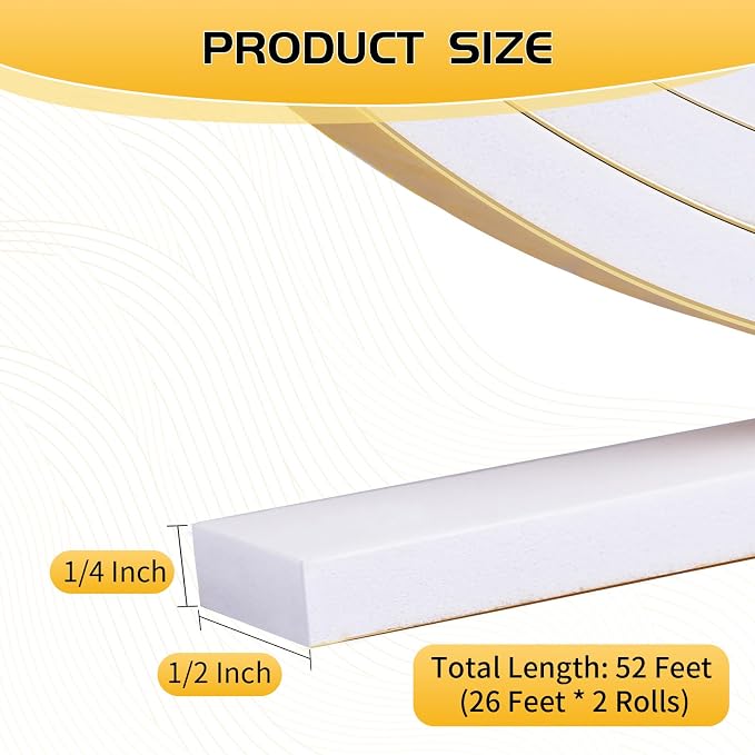 52Ft White Weather Stripping Door Seal - Image 3