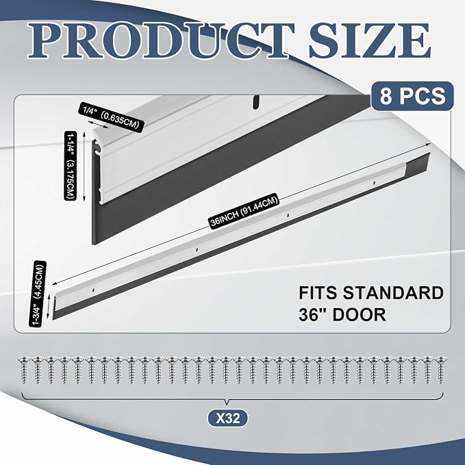 FoldTier 8 Pcs All-Season Door Sweep - Image 2