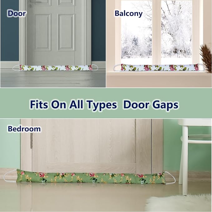 2 Pack 32 Inch 2.8 Inch Wide Slim Under Door Blocker Door Draft Stopper - Image 7