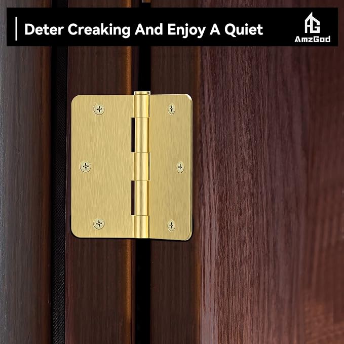 Door Hinges Satin Brass - Image 2