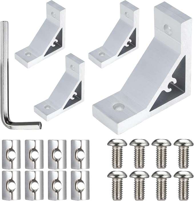BELLA BAYS 30Series 4Sets Silver Heavy Duty Corner Bracket, Heavy Duty Corner by BELLABAYS