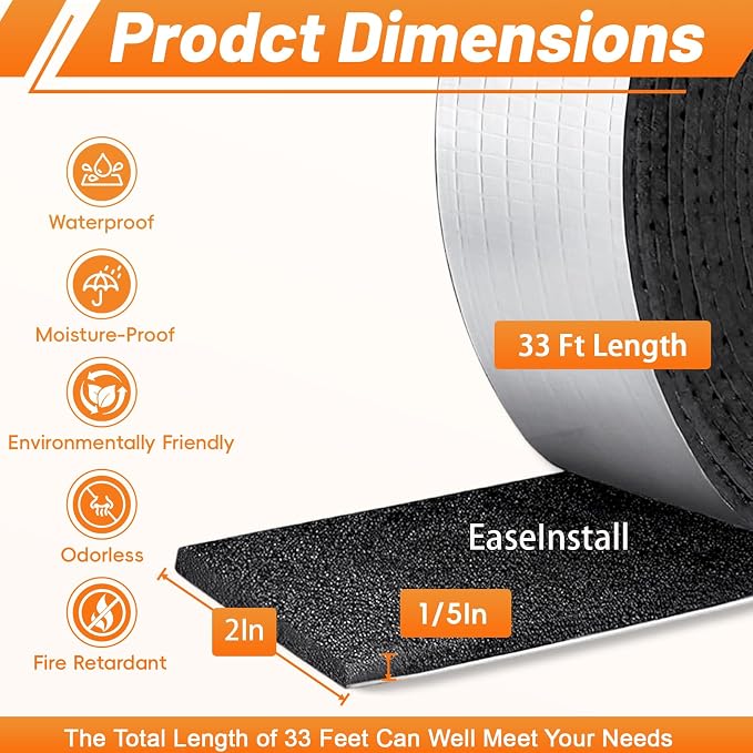Pipe Insulation Wrap Foam Tube Self Adhesive Heat Tape - Image 2
