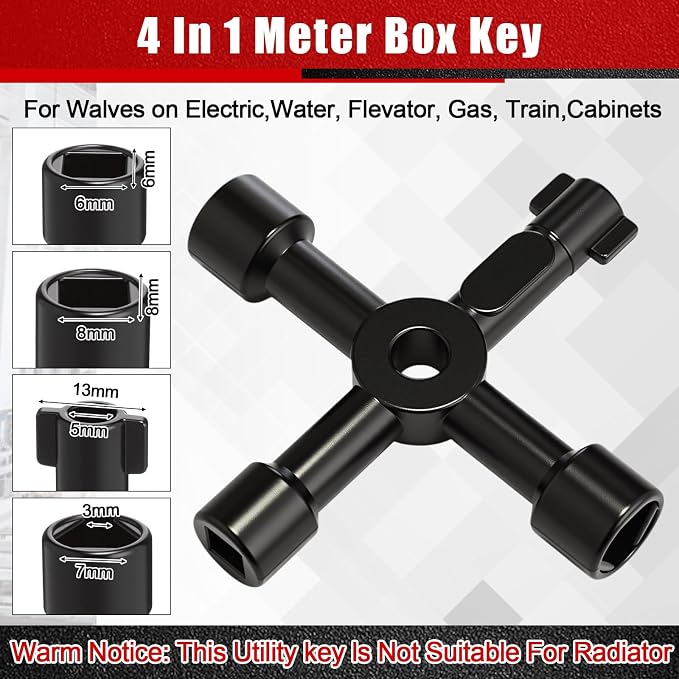 5 Pcs Angle Stop Wrench Kit Plumbing Tool, Compression Sleeve Puller - Image 3