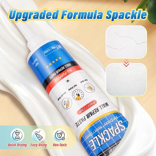 DIYSELF 9-Piece Spackle Wall Repair Kit, 7 oz White Touch Up Paste Set | - Image 5