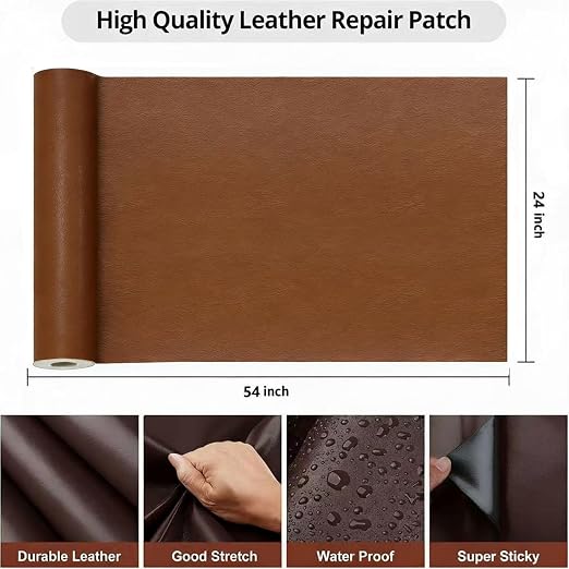 Leather Repair Patch, 24 x 54 Inch, Self Adhesive Leather Repair Tape, Large - Image 2