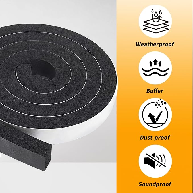 Air Conditioner Window Seal-1 Roll, 2 Inch Wide X 1 Inch Thick | Open Cell - Image 6