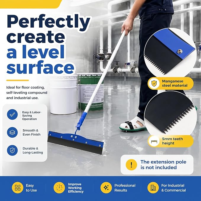 Leumoi Self Leveling Cement Tool Kit Upgraded Epoxy Floor Kit | 9" & 20" Spike - Image 5