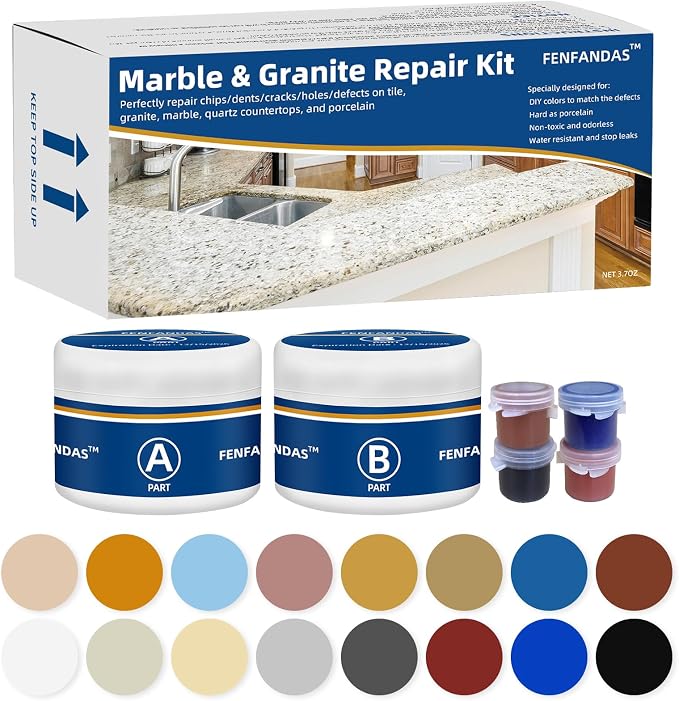 Marble and Granite Repair kit, Quartz Countertops Repair kit | Porcelain Repair by Unknown