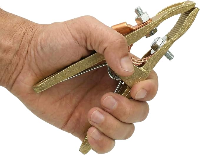 500-Amp Welding Ground Clamp, Brass A-shape Earth Clamp - Image 5