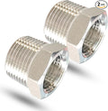 1/2" NPT Male to 3/8" NPT Female Reducer Bushing, 304 Stainless Steel Pipe Hex by Unknown