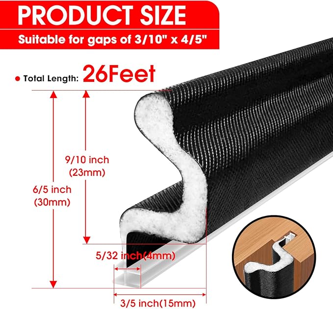 Extra Wide Weather Stripping Door Seal, Extra Thick Exterior Weatherstrip - Image 2