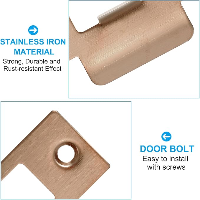 PATIKIL 2-3/4" Door Lock Strike Plate, Door Backplate - Image 3